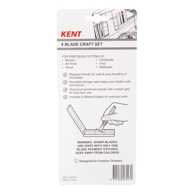 Kent 6 Blade Craft Knife Set