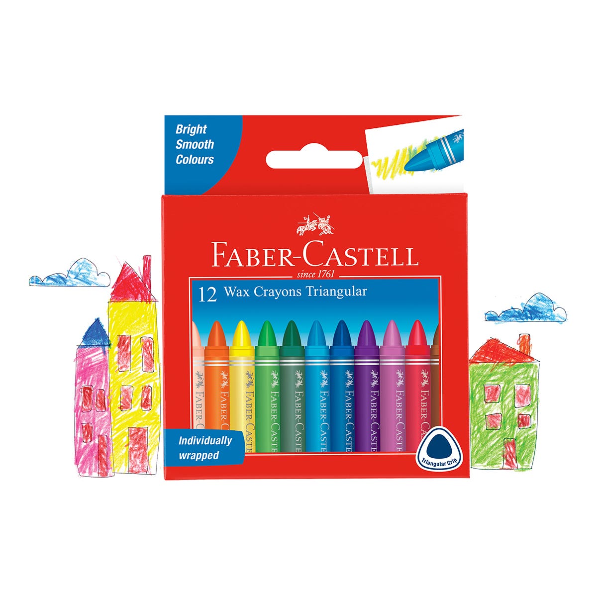 Faber-Castell Tri Grip Crayon Set 12