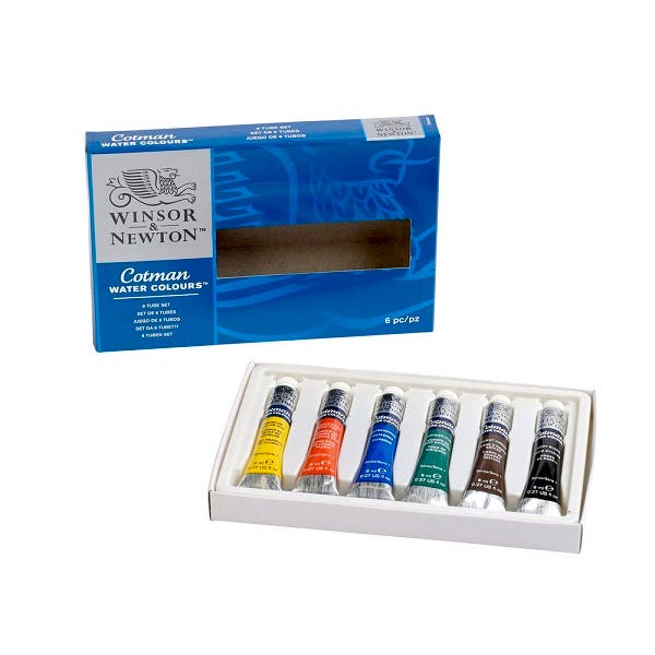 Winsor & Newton Cotman Watercolour 6x8ml Tube Set