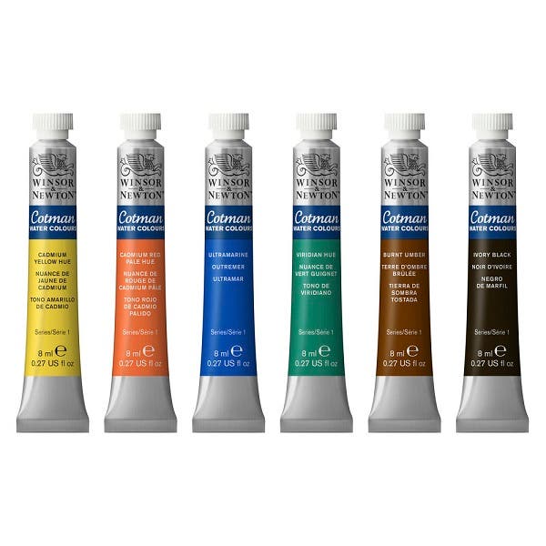 Winsor & Newton Cotman Watercolour 6x8ml Tube Set