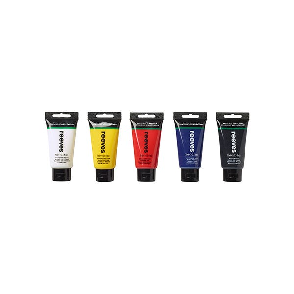 Reeves Acrylic 75ml Primary Paint Set