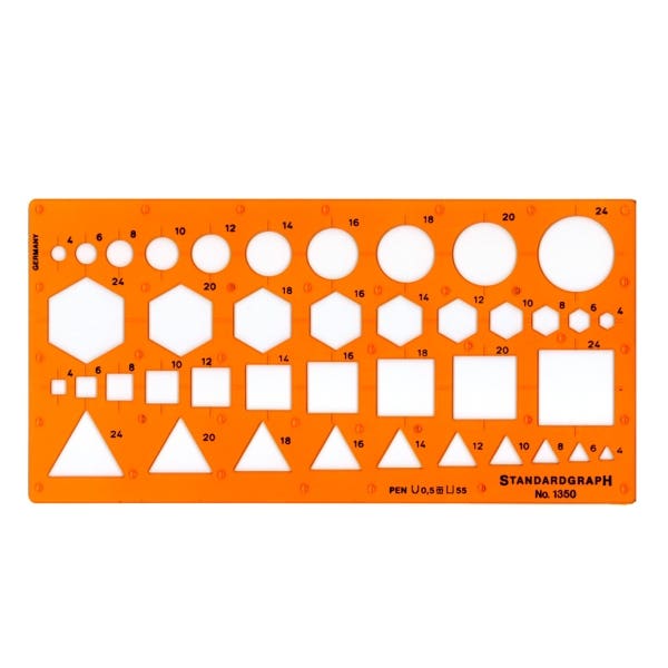 Standardgraph Template Combined Symbols 4-24mm No. 1350