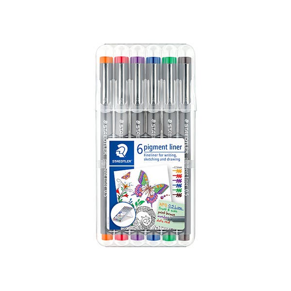STAEDTLER Pigment Liner 0.5mm Assorted Colour Set