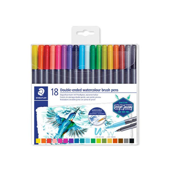 STAEDTLER Double-Ended Watercolour Brush Pen Sets