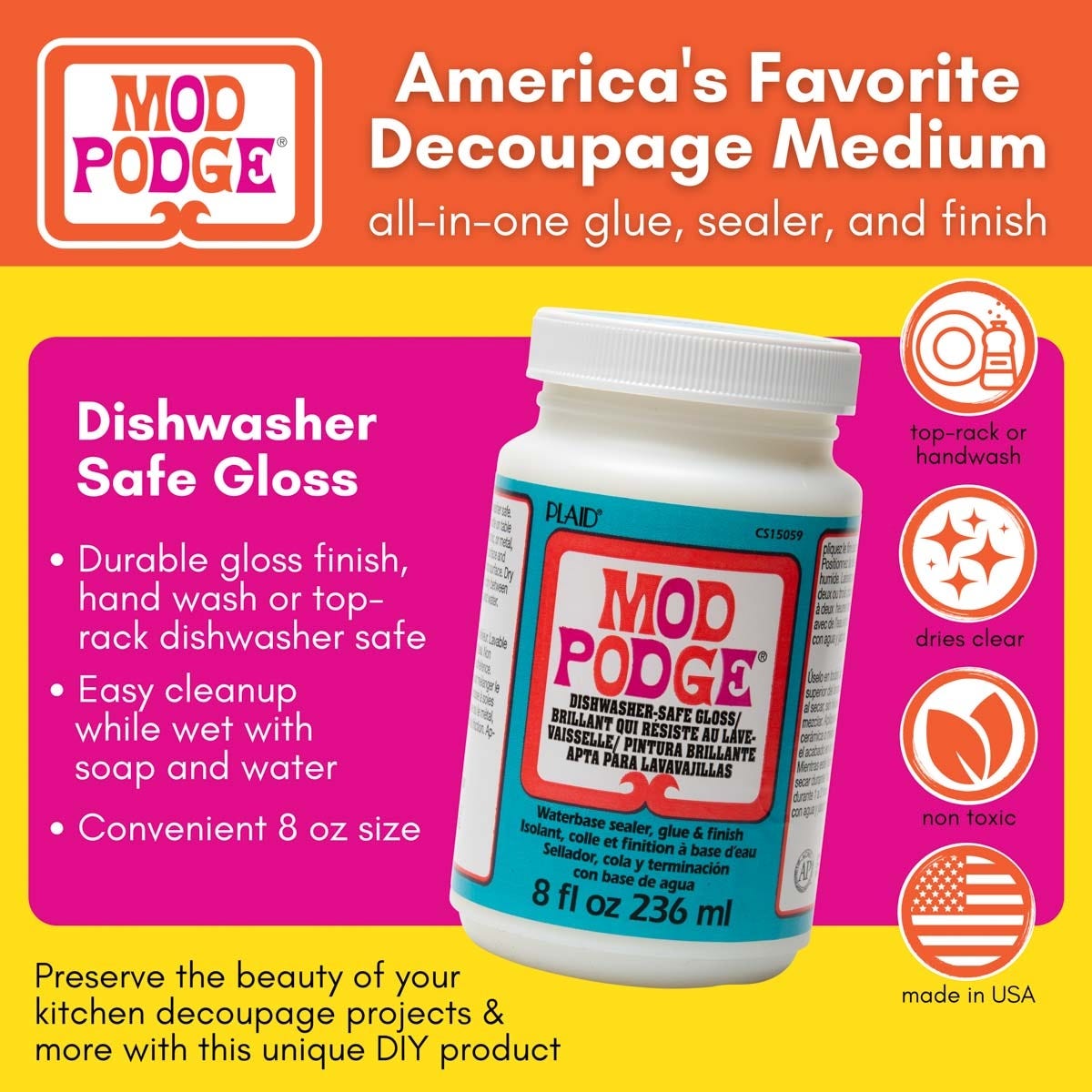 Mod Podge Dishwasher Safe Sealer Gloss