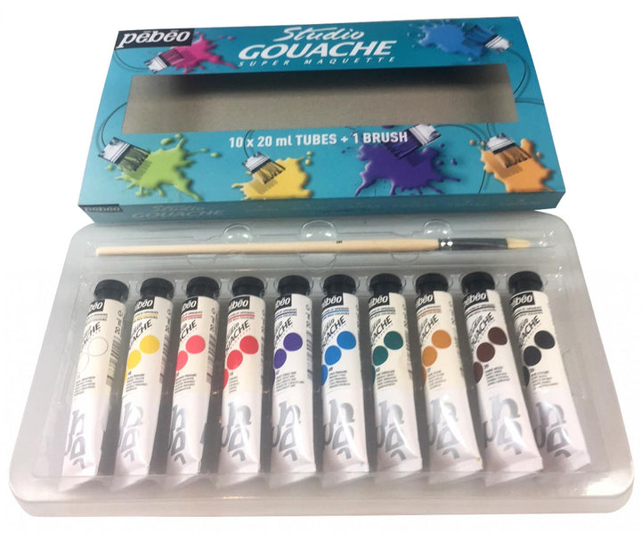 Pebeo Studio Gouache Paint Set 10 x 20ml