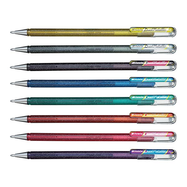 Pentel Hybrid Dual Metallic Gel Pens
