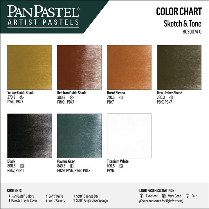 PanPastel Ultra Soft Artist Pastel Sketch & Tone Starter Set