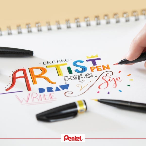 Pentel Artist Brush Sign Pens