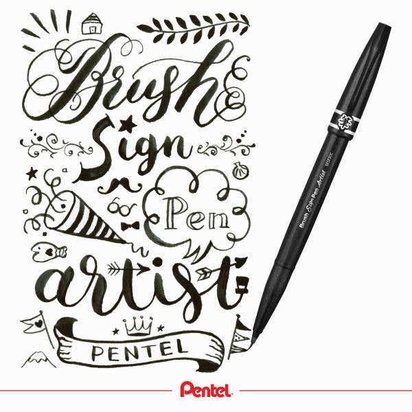 Pentel Artist Brush Sign Pens