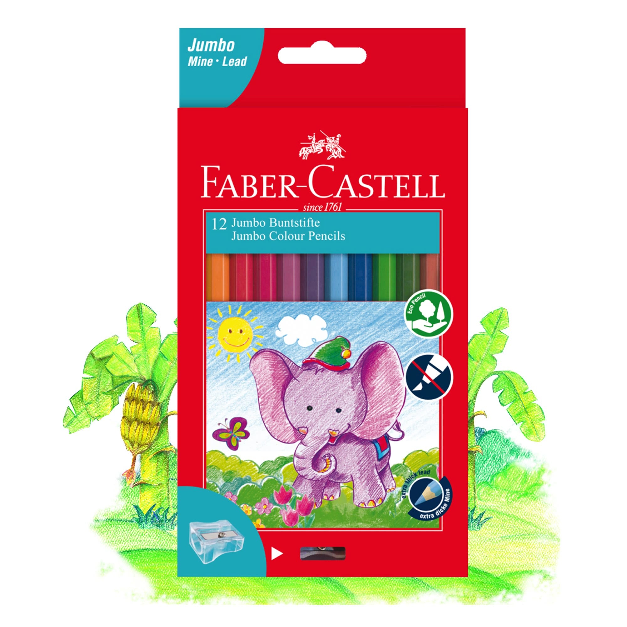 Faber-Castell Jumbo Colour Pencil Set 12