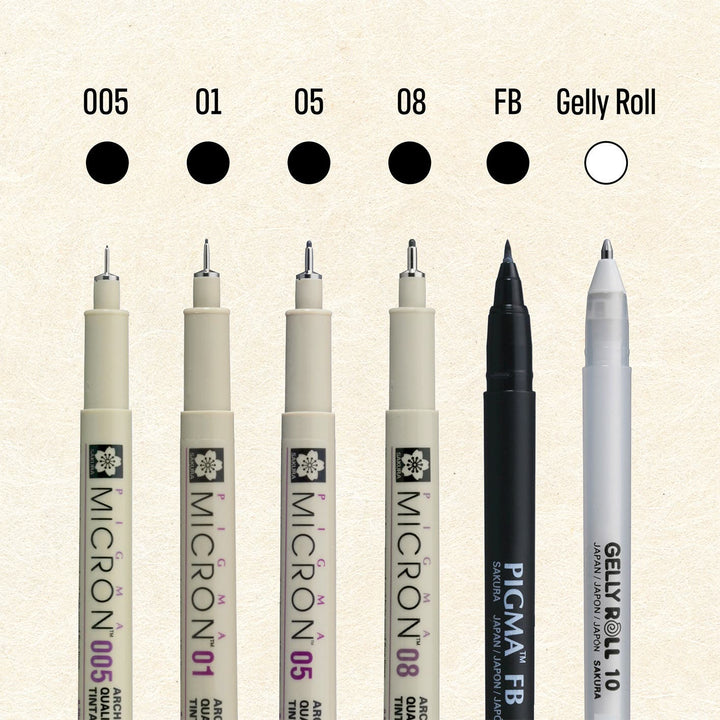 Sakura Pigma Micron Manga Pen Set