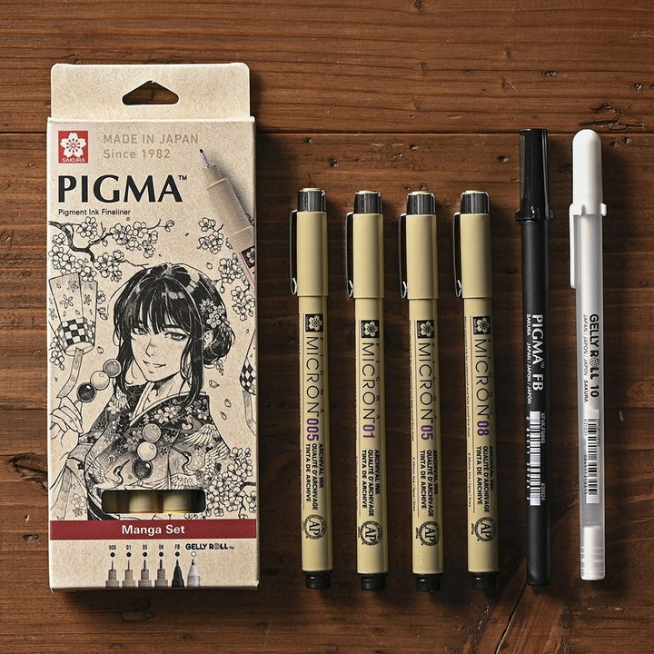 Sakura Pigma Micron Manga Pen Set