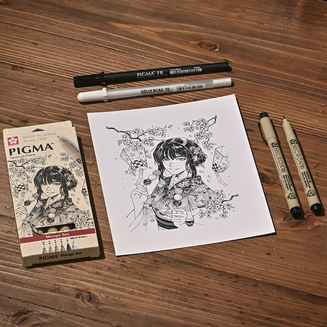 Sakura Pigma Micron Manga Pen Set
