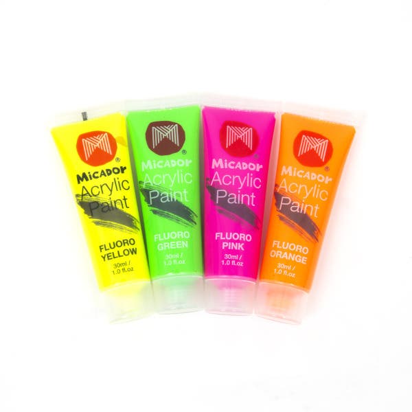 Micador Acrylic Fluorescent Paint Set