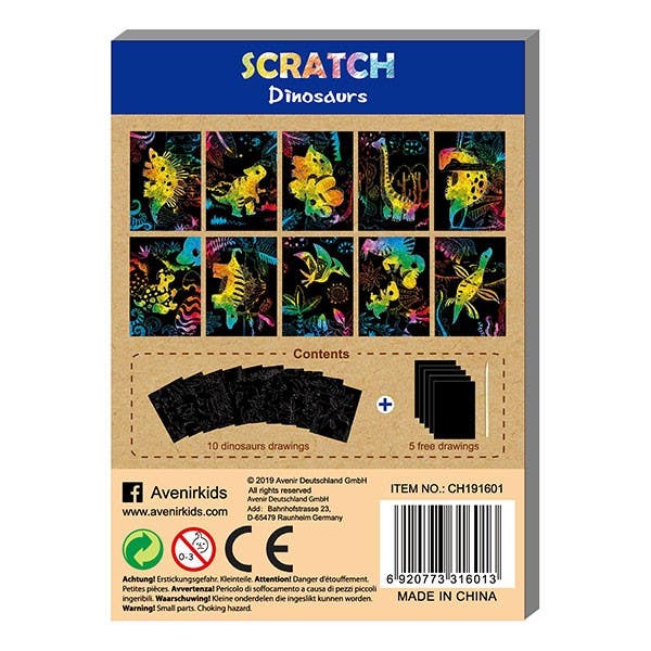 Avenir Mini Dinosaur Scratch Book