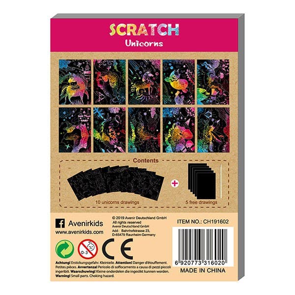 Avenir Mini Unicorn Scratch Book