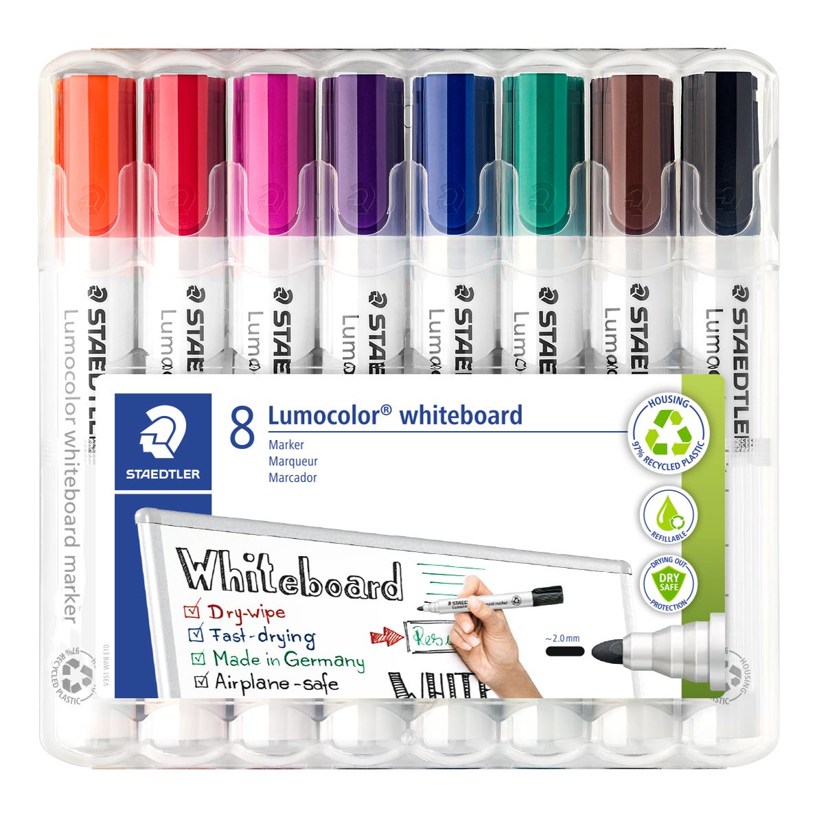 STAEDTLER Lumocolor Whiteboard Marker Set 8