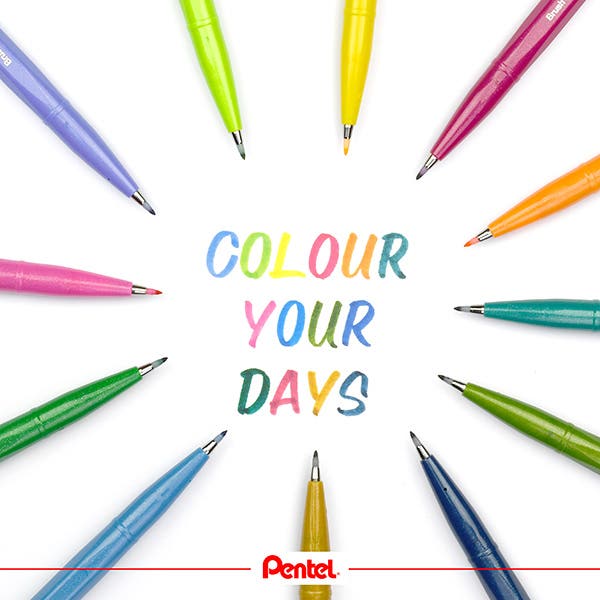 Pentel Sign Brush Pen Set of 24