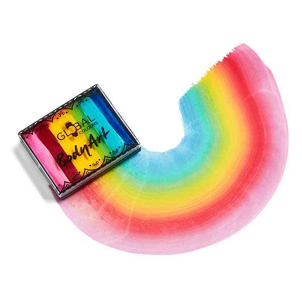 Global Colours Body Art Brightest Rainbow Split Cake