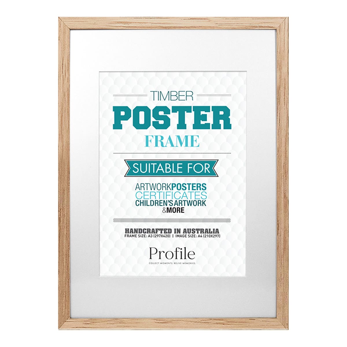 Profile Raw Timber Poster Frame A3/A4