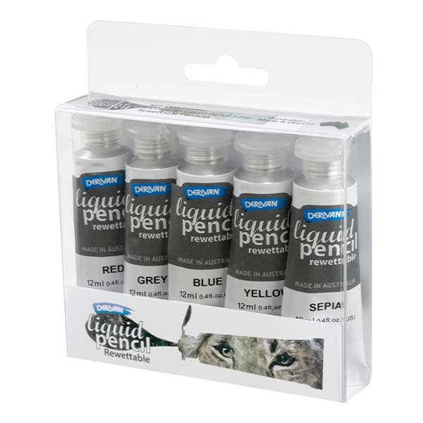 Derivan Liquid Pencil Rewettable Set