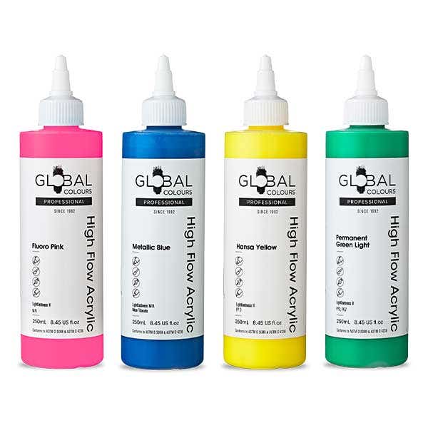 Global High Flow Professional Acrylic Paint 250ml