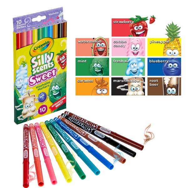 Crayola Silly Scents Slim Markers Pack 10