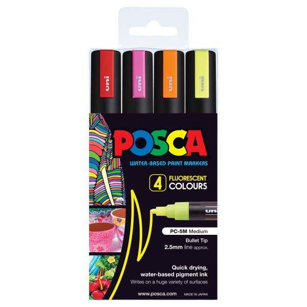 Posca Marker Medium (PC-5M) Sets of 4