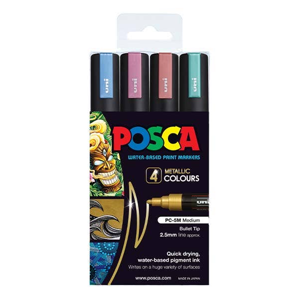 Posca Marker Medium (PC-5M) Sets of 4