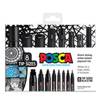 Posca Black Assorted Sizes Set