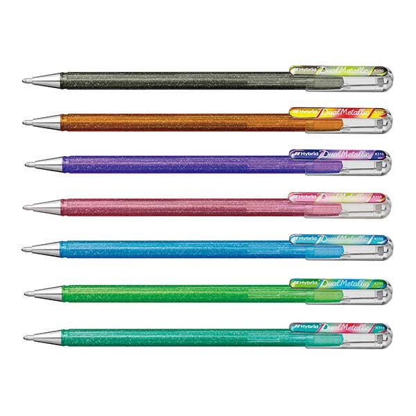 Pentel Hybrid Dual Metallic Gel Pens