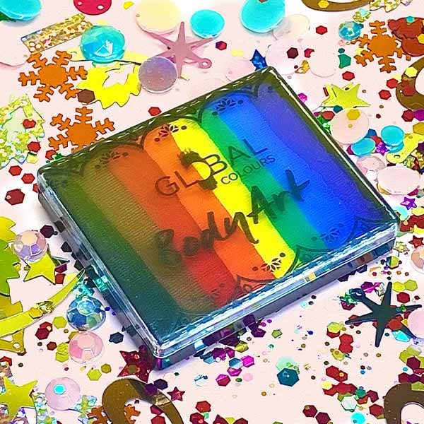 Global Colours Body Art New Pride Flag Split Cake