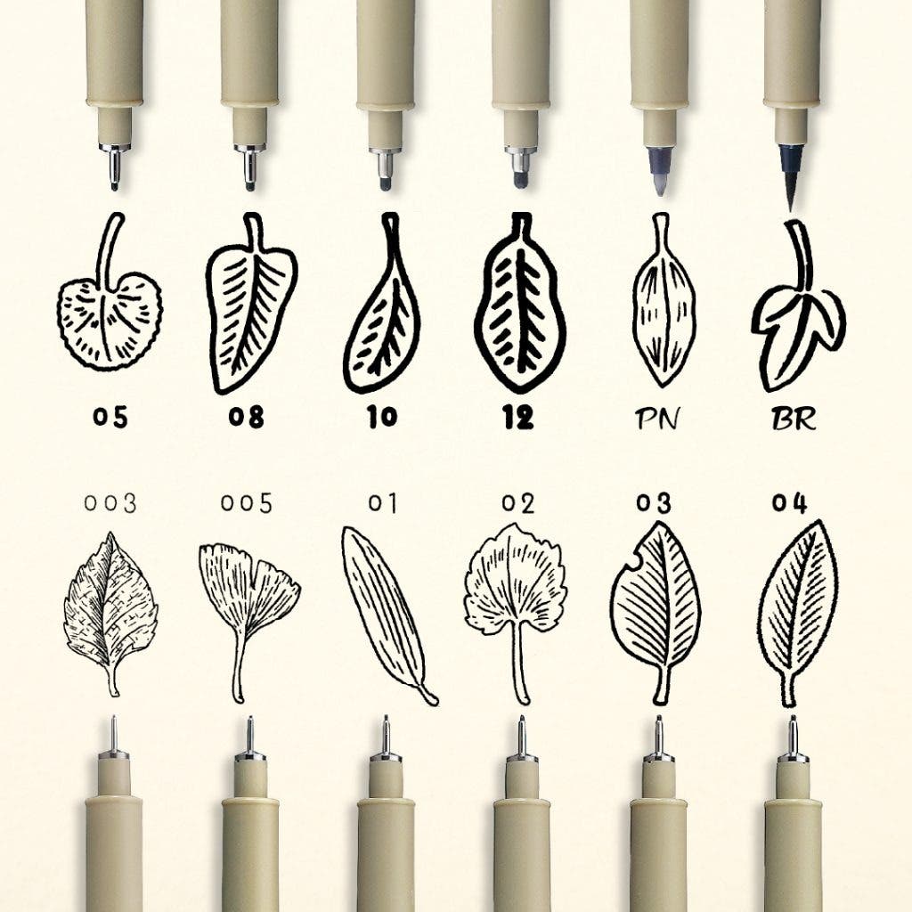 Sakura Pigma Micron Fineliner Pen Black Sets