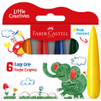 Faber-Castell Little Creatives Easy Grip Finger Crayon Set 6
