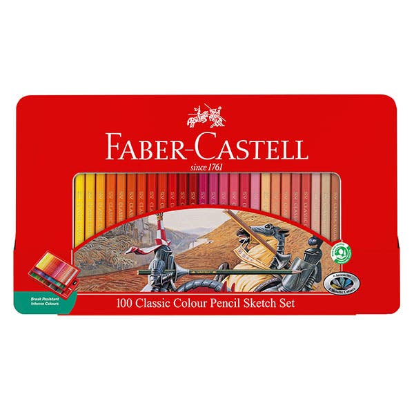 Faber-Castell Classic Colour Pencil Tin 100