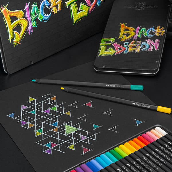 Faber-Castell Black Edition Colour Pencil Tin Sets