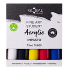 Global Colours Eco-Friendly Fine Art Acrylic Paint 75ml Sets