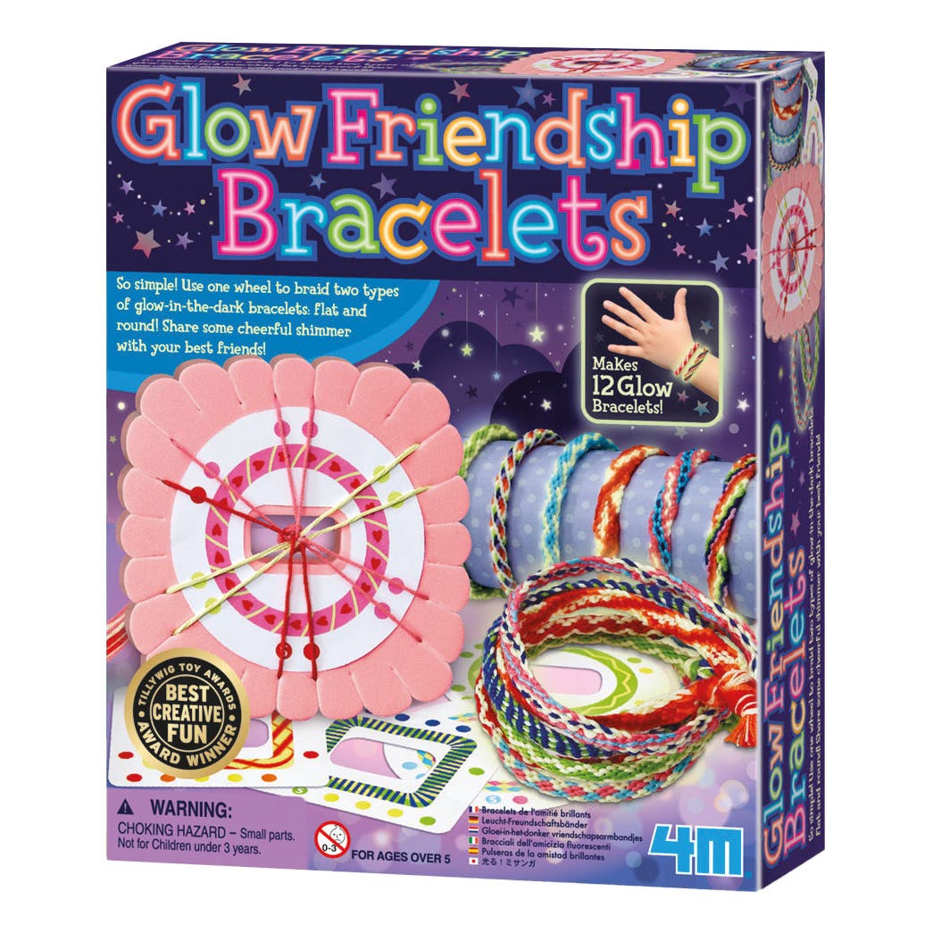 4M Creative Craft Glow Friendship Bracelets Kit