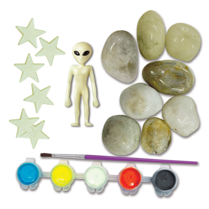 4M Kidzmaker Glow In The Dark Space Rock Painting Kit