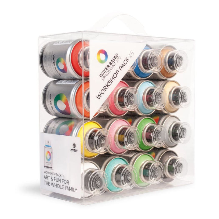 MTN Water Based Spray Paints 100ml Workshop Pack 16