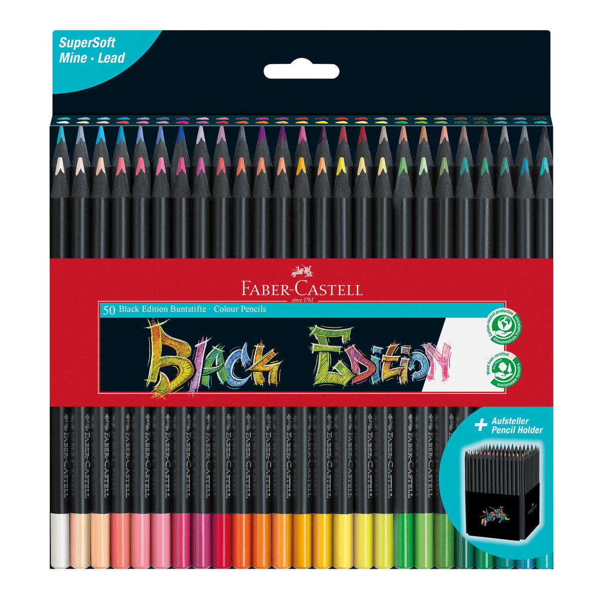 Faber-Castell Black Edition Colour Pencil Set 50