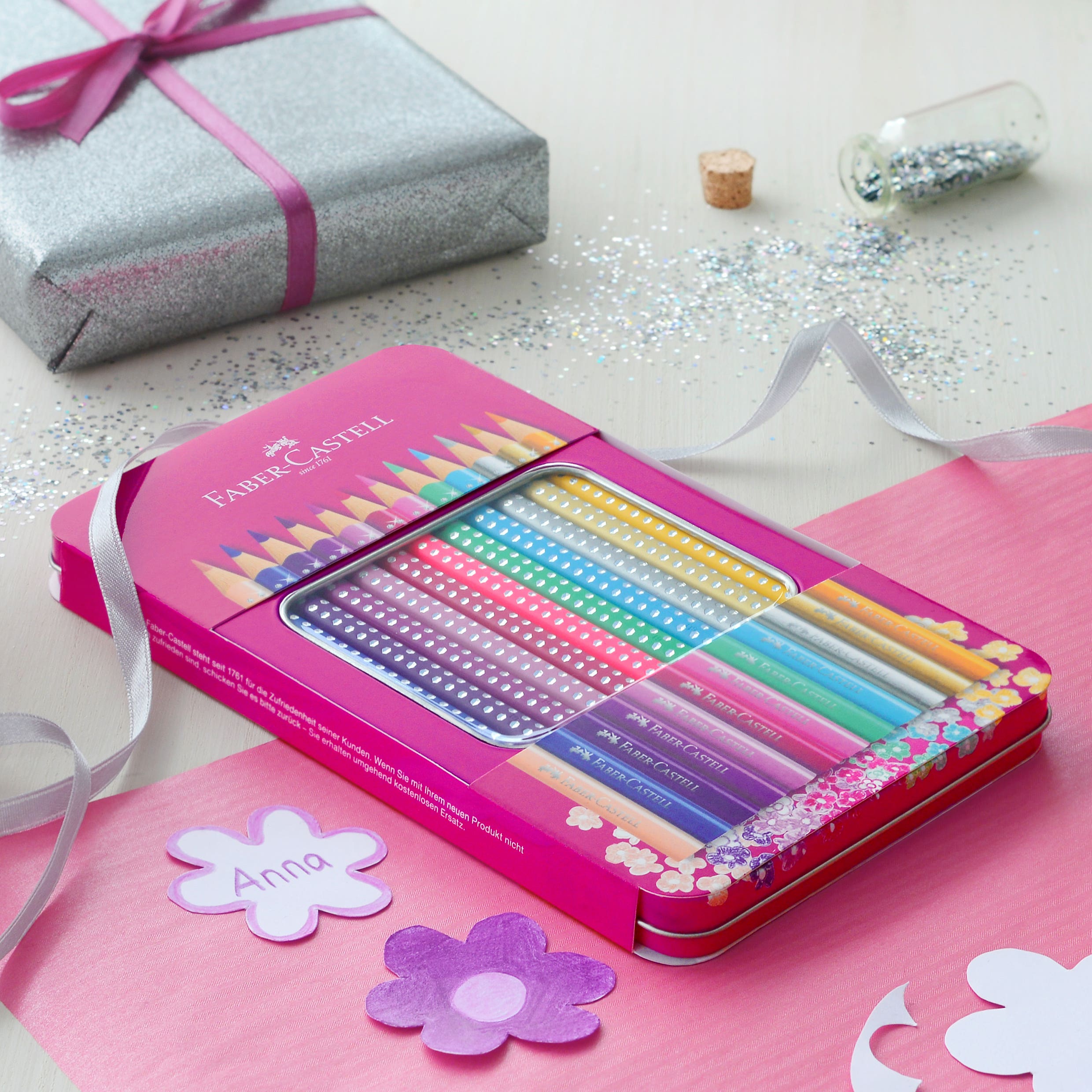 Faber-Castell Sparkle Grip Metallic Colour Pencil Set