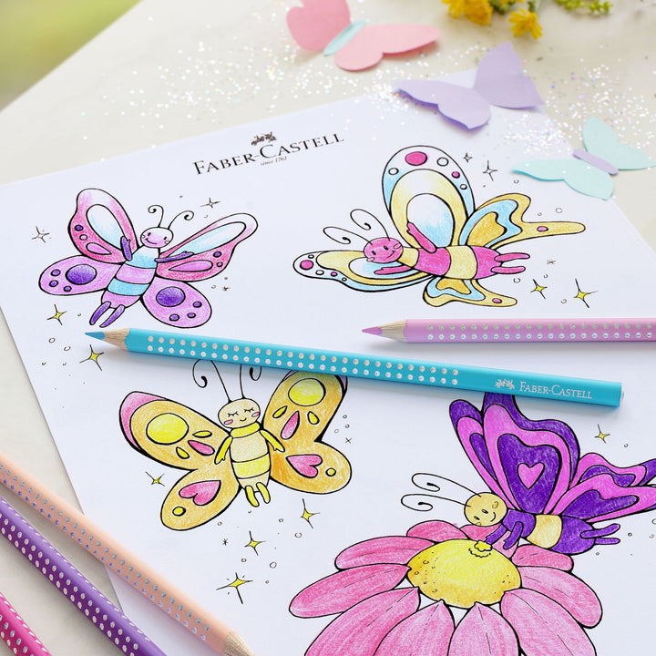 Faber-Castell Sparkle Grip Metallic Colour Pencil Set