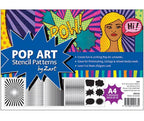 Pop Art Stencil Pattern Sheet Pack 10