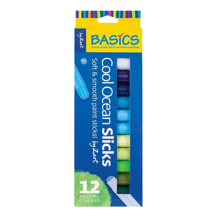 Colour Slicks Paint Sticks Cool Ocean Set 12