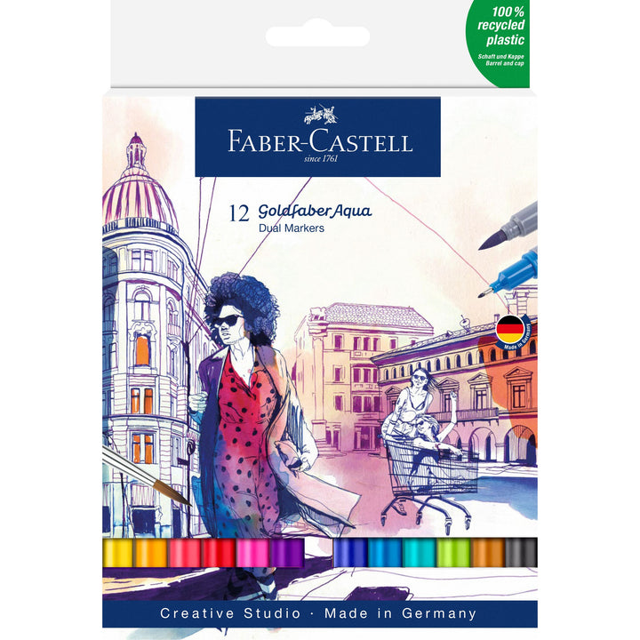 Faber-Castell Goldfaber Aqua Dual Marker Wallets Assorted Colours