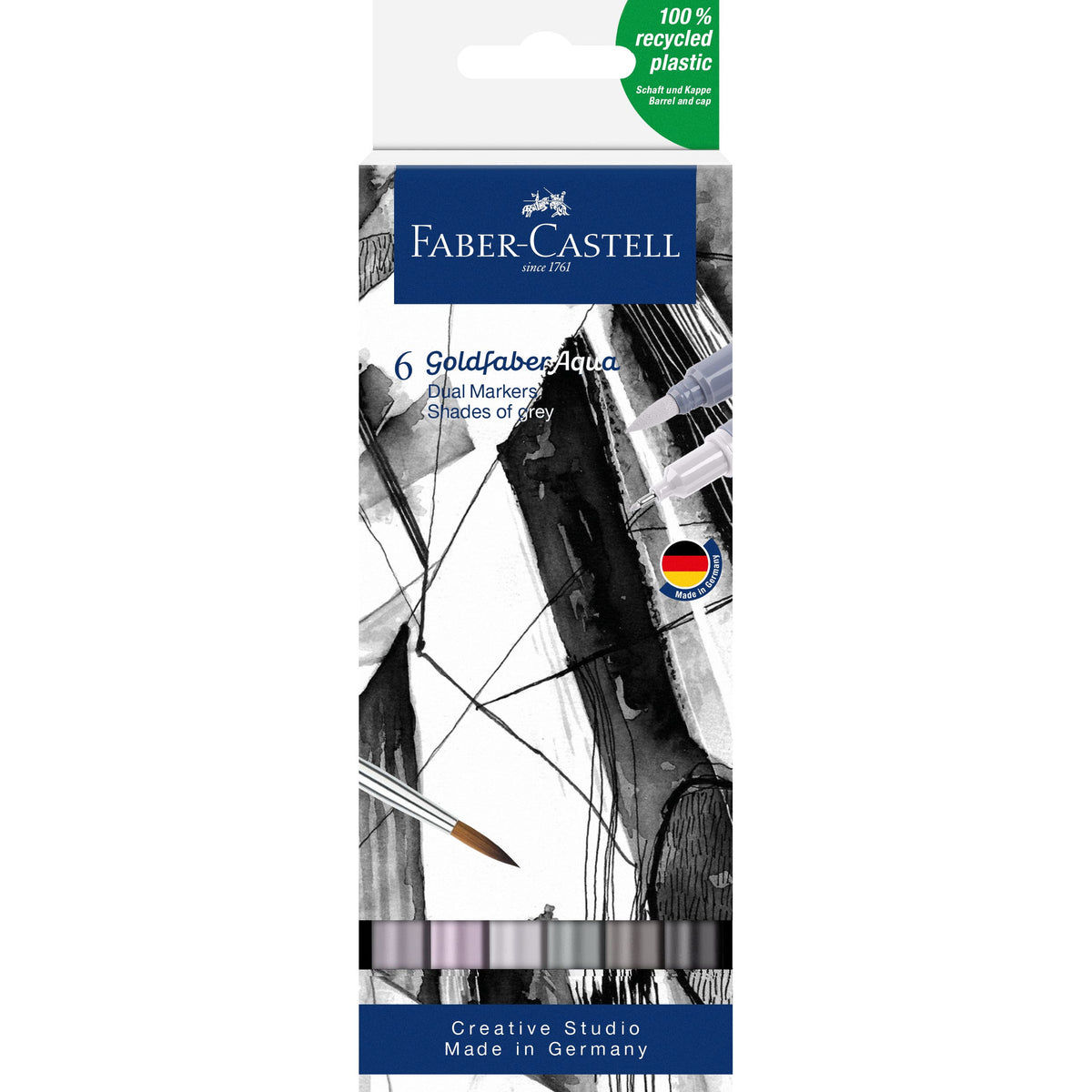 Faber-Castell Goldfaber Aqua Dual Marker Wallets Grey Shades