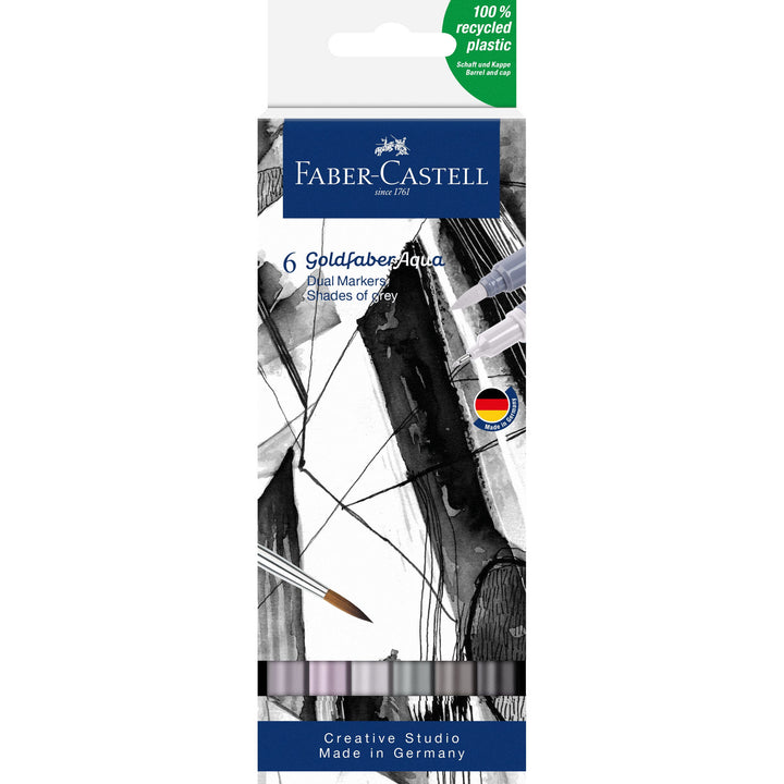 Faber-Castell Goldfaber Aqua Dual Marker Wallets Grey Shades
