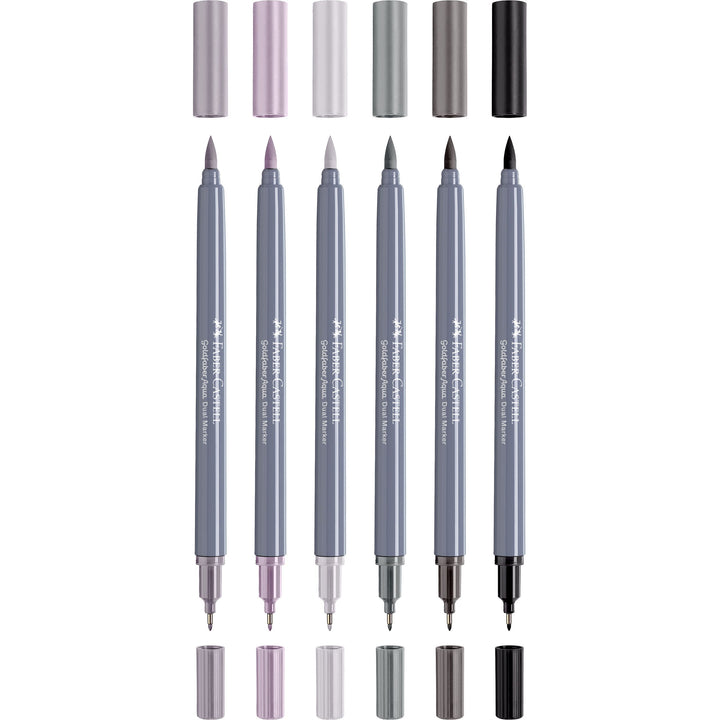 Faber-Castell Goldfaber Aqua Dual Marker Wallets Grey Shades